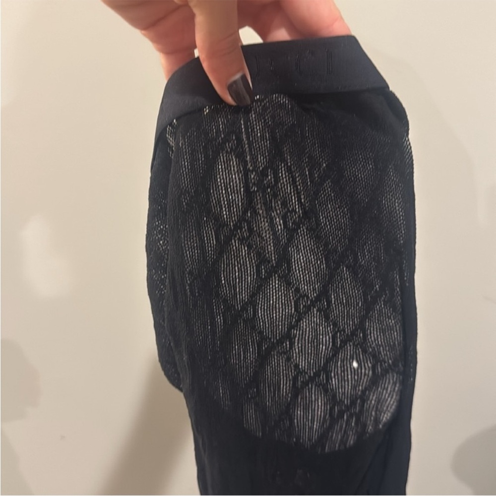 Gucci Black Mesh Tights